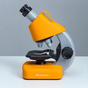 Микроскоп &quot;Юный биолог&quot; кратность до х1200, желтый, подсветка
