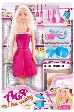 Кукла Ася "Я люблю готовить" набор 28 см арт.35102
