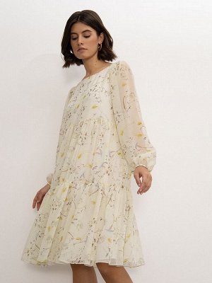 Платье с цветочным принтом PL1030/flowder