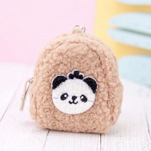 Кошелёк меховой "Panda head", brown