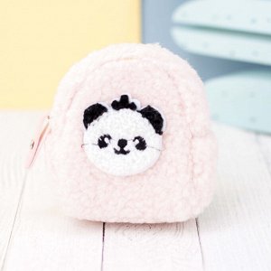 Кошелёк меховой "Panda head", pink