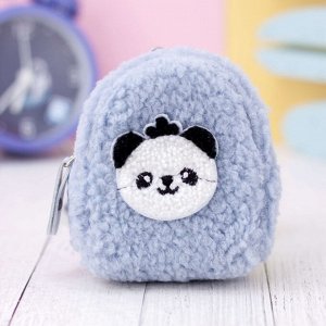 Кошелёк меховая "Panda head", grey