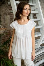 Блузка (хлопок) с вышивкой №20-412 4шт.уп (S(44),M(46),L(48),XL(50))