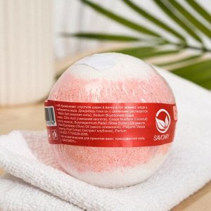 Бурлящий шар для ванны Savonry "Клубничный мусс" с увлажняющими маслами, 160 г