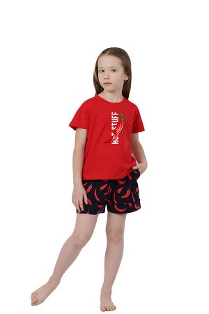 Пижама детская "Перчик" для девочек (шорты)