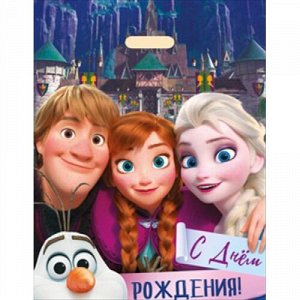 Полиэтиленовый пакет "С Днем рождения!" (Холодное сердце)