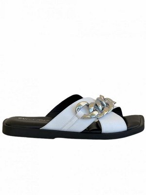 Шлёпанцы Evromoda 364 nappa/bianco