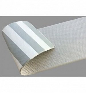 Двухсторонний ПВХ коврик для кухни и ванной Onebin Gray stripe S 75*44*1.4