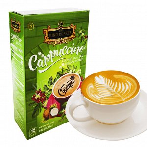 Кофе растворимый 3 в 1 Капучино Кокос (12 пач.*20г) Т.М.«King Coffee»