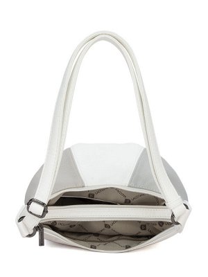 LACCOMA сумка 1007-21-F001-белый/стальной/светло серый эко кожа хлопок