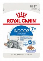 Royal Canin Indoor +7 Sterilised влажный корм для стерилизованных кошек от 7 лет живущих в помещении Желе 85гр