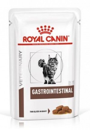 Royal Canin Gastro Intestinal диета влажный корм для кошек Гастро-интестинанал при заболеваниях ЖКТ 85гр пауч АКЦИЯ!