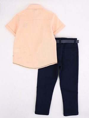 Комплект для мальчика: рубашка и брюки с ремнем