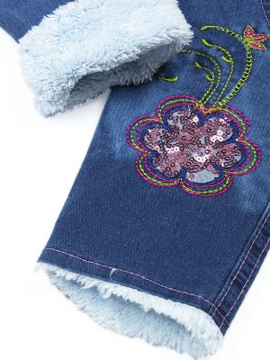 Брюки джинсовые на махровой подкладке для девочки