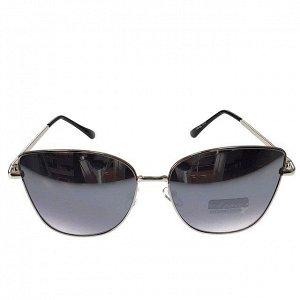 Стильные женские очки авиаторы Marmeris c зеркально-серыми линзами.