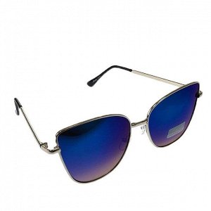 Стильные женские очки авиаторы Marmeris c зеркально-синими линзами.