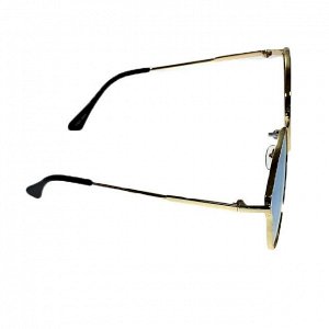 Стильные женские очки авиаторы Sunday c зеркально-васильковыми линзами.