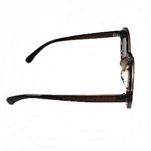 Стильные женские очки Guez с круглыми тёмными линзами и тигровыми дужками.