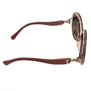 Стильные женские очки Omnia вайфареры с круглыми линзами и дужками пудрового цвета.