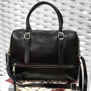 Элегантная сумка саквояж Anabel из натуральной кожи черного цвета.