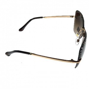 Женские очки оверсайз Coctail со стразами по окантовке шоколадного цвета.