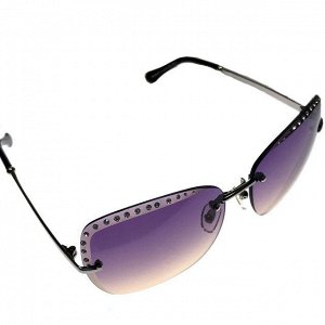 Женские очки оверсайз Coctail со стразами по окантовке пурпурного цвета.