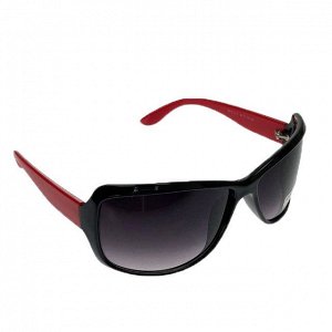 Классические женские очки Alur_Femme в чёрной оправе с красными дужками.