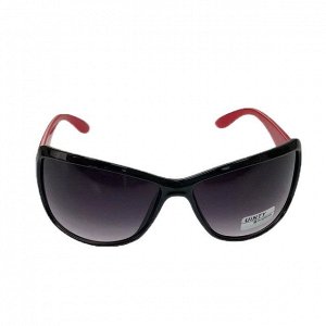 Классические женские очки Alur_Femme в чёрной оправе с красными дужками.