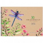 Альбом для рисования 24л., А4, на гребне ArtSpace &quot;Цветы. Dragonfly and flowers&quot;