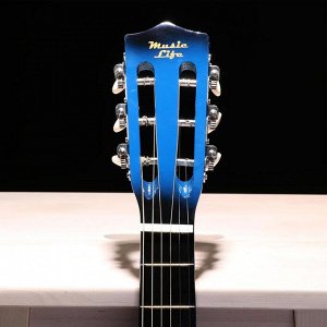 Гитара классическая синяя, 6-ти струнная 97см
