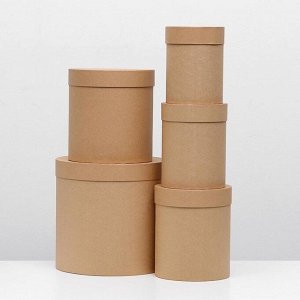 Набор коробок 5в1 «Крафт однотонный», 30x30x30 - 15x15x20 см