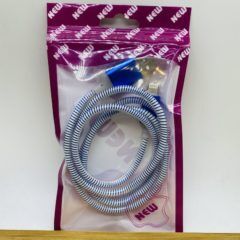 Кабель USB Lightning для apl : 1.5 ампера , бело-синий силиконовый в упаковке