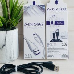 Кабель Fast charge ЧЕРНЫЙ USB MICRO USB быстрая зарядка 3.1 ампера ( 1 метр,премиум качество)