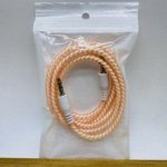 Кабель AUX Jack 3.5mm-Jack 3.5mm апельсиновый силиконовый