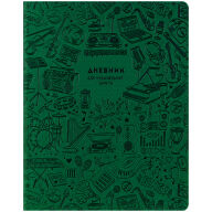 Дневник для музыкальной школы 48л. (лайт) ArtSpace "Music pattern. Green", иск. кожа, тон. блок, ляссе