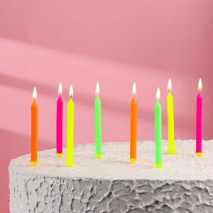 Набор свечей для торта " С Днём Рождения", классические, 8 штук