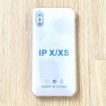 Силиконовый чехол IPhone X/XS (усиленный, прозрачный, глянцевый)