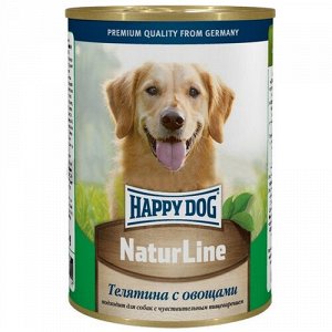 Happy Dog NaturLine конс 410гр д/соб Телятина/Овощи
