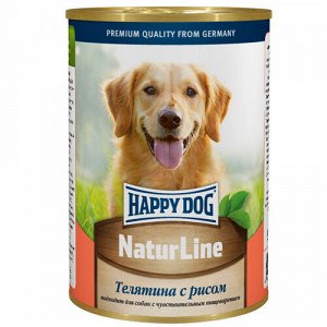 Happy Dog NaturLine конс 410гр д/соб Телятина/Рис