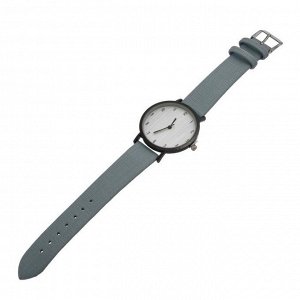 Часы наручные женские "Аузония", d=4 см, серый ремешок