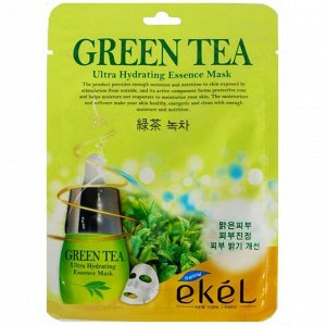 Тканевая маска для лица Ekel GREEN TEA (зеленый чай) , ,