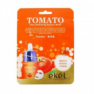 Тканевая маска для лица Ekel TOMATO (томат) , ,