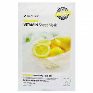 Тканевая маска витаминная 3W Clinic Essential Up Vitamin Sheet Mask, ,