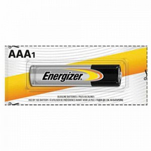 Батарейка ENERGIZER Alkaline Power, AAA (LR03, 24А), алкалиновая, мизинчиковая, 1 шт., в блистере (отрывной блок), Е300140400