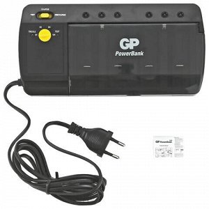 Зарядное устройство GP PB320, для 4-х аккумуляторов AA, AAA, С, D или 2-х аккумуляторов "Крона", PB320GS-2CR1