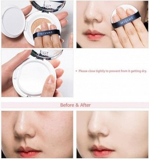 Missha Magic cushion moist up spf50+ pa+++ #21 Увлажняющее тональное  средство