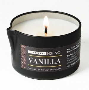 Массажная свеча с феромонами Natural Instinct VANILLA - 70 мл.