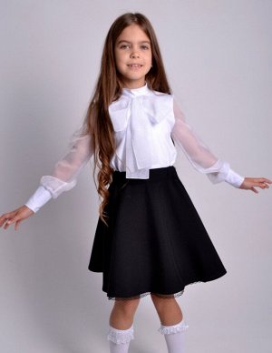 Школьная юбка Конфетти черная