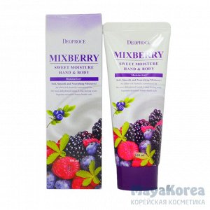 Крем для рук и тела "Микс ягод" DEOPROCE MOISTURE HAND BODY MIXBERRY SWEET 100 мл №1212А, ,