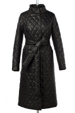 01-10500 Пальто женское демисезонное (пояс) Плащевка черный